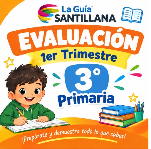 Portada de Examen del Primer Trimestre de 3.º de Primaria